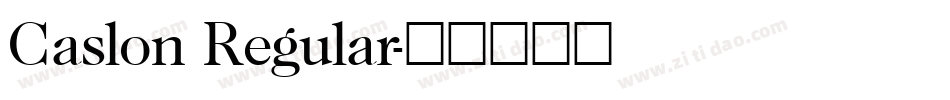 Caslon Regular字体转换